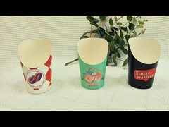 La boîte à frites en papier jetable a imprimé des tasses à cuillère à puces 24oz