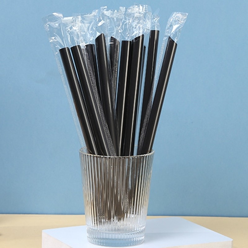 Des pailles en plastique et en papier flexibles et écologiques 100 quantité pour votre entreprise