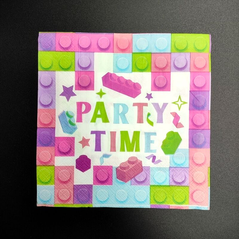 Seringues imprimées de 25*25 cm, serviettes de restaurant jetables haut de gamme pour des vacances, fêtes et rassemblements transfrontaliers