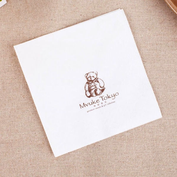 Logo personnalisé imprimé en papier à fleurs serviettes pour mariage Fête d'événement Restaurant Usage en gros