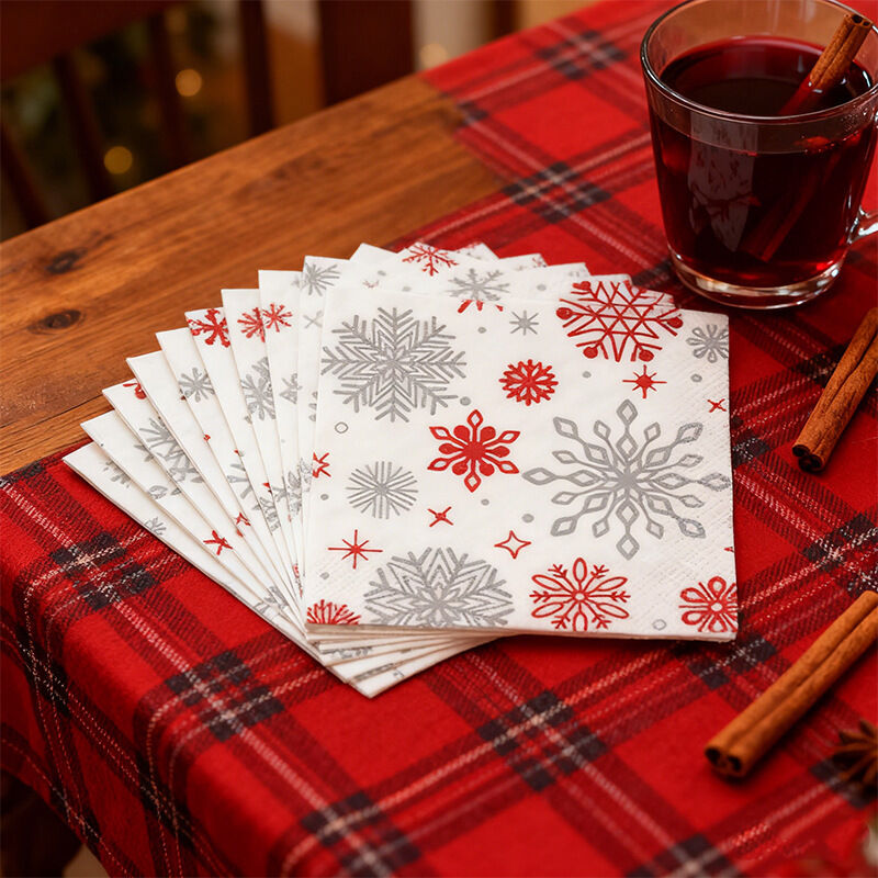 Logo personnalisé imprimé en papier à fleurs serviettes pour mariage Fête d'événement Restaurant Usage en gros