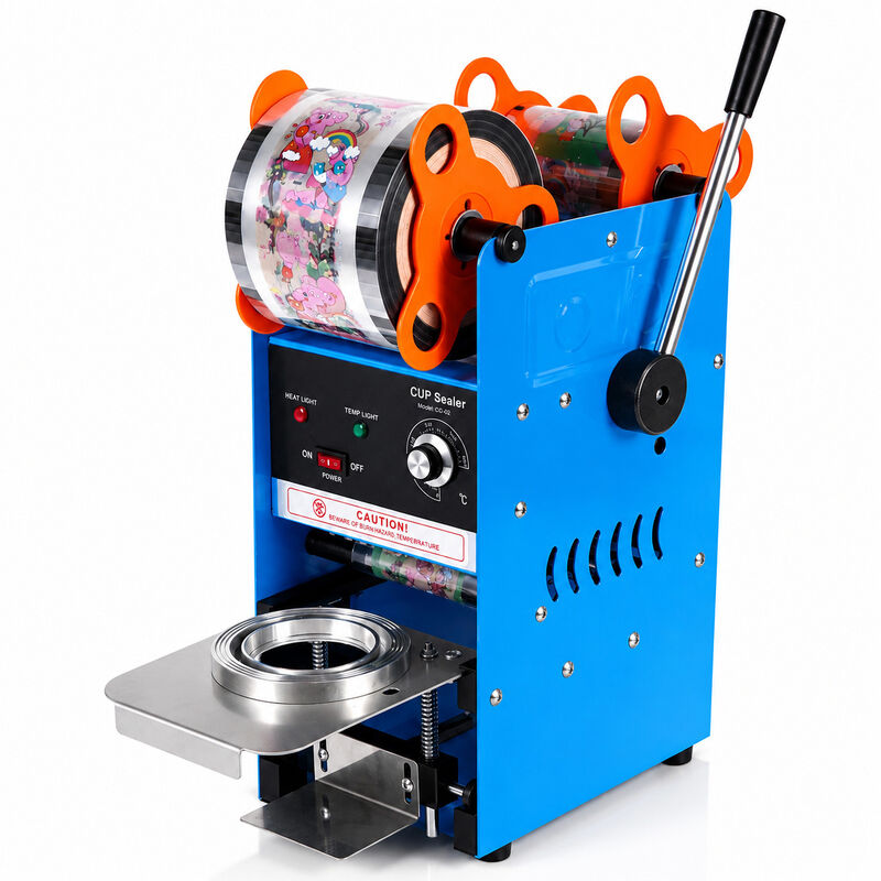 Commercial Manual Drink Cup Sealer - Heavy Duty Bubble Tea Sealing Machine for Plastic Cups (95mm/90mm)
