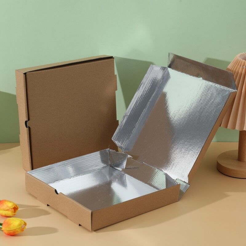 Boîtes à pizza – Boîtes d'emballage de pizza jetables en papier d'aluminium de 7, 8, 9, 10, 12 pouces, contenants à emporter pour pizza