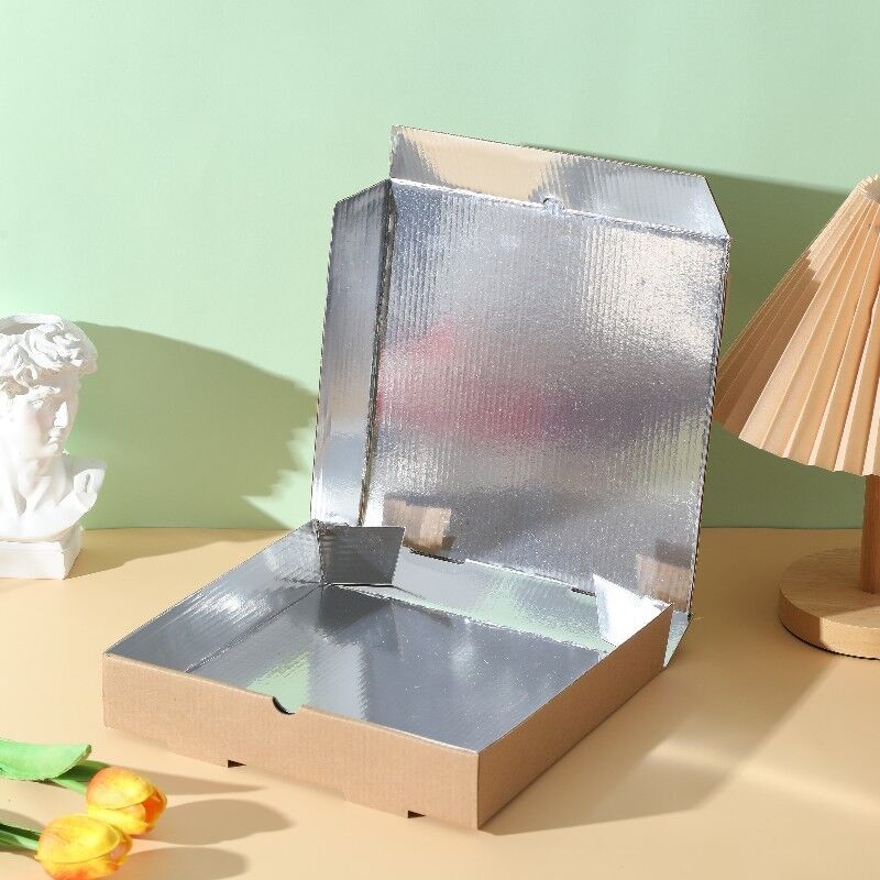 Boîtes à pizza – Boîtes d'emballage de pizza jetables en papier d'aluminium de 7, 8, 9, 10, 12 pouces, contenants à emporter pour pizza