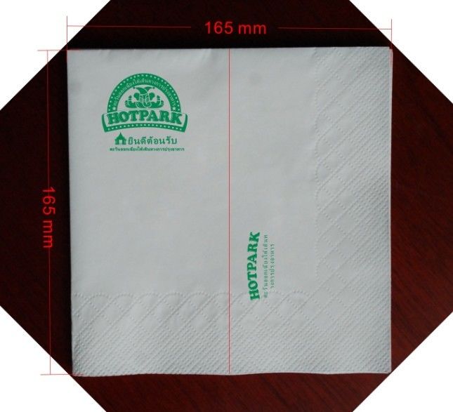 Papier de soie de soie de serviette de café avec de la pulpe de la Vierge Gsm/M2 du restaurant 15-25 de papier de logo