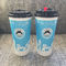 Optional Color 16oz Disposable Paper Cups With Lids Food Grade Ink For Boba Tea Shops
